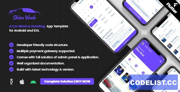 Car Wash Booking System: Cross-Platform Mobile App for Android & iOS using Flutter v2.2 - Free Version 1 Car Wash Booking System Cross Platform Mobile App for Android