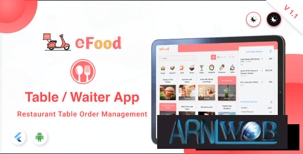 eFood Enhanced Table and Waiter App Version 14 for Seamless