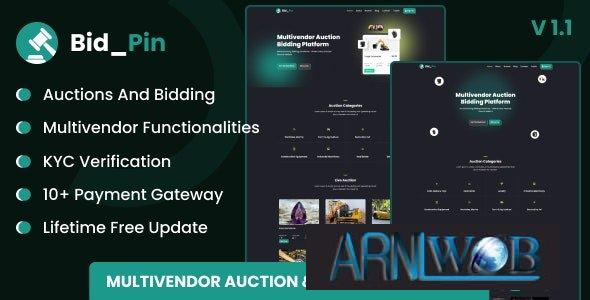 Bid Pin v110 Ultimate Multivendor Auction and Bidding Solution