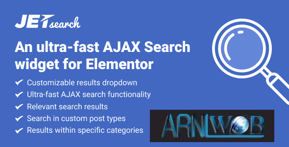 JetSearch 35171 Enhanced AJAX Search Widget for Elementor