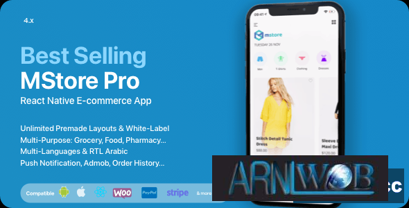 Ultimate MStore Pro v50 All in One React Native E Commerce Template
