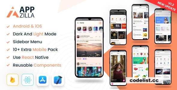 AppZilla v13 Ultimate Mobile React Native UI Kit for Android