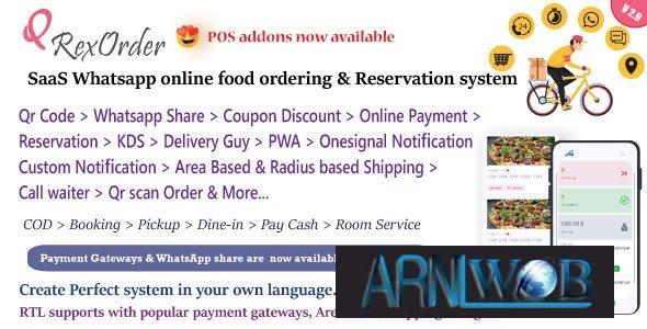 QrexOrder v3.2: Enhanced SaaS Solution for Restaurants with QR Menus, WhatsApp Online Ordering, and Reservation System - Free Version 1 QrexOrder v32 Enhanced SaaS Solution for Restaurants with QR Menus